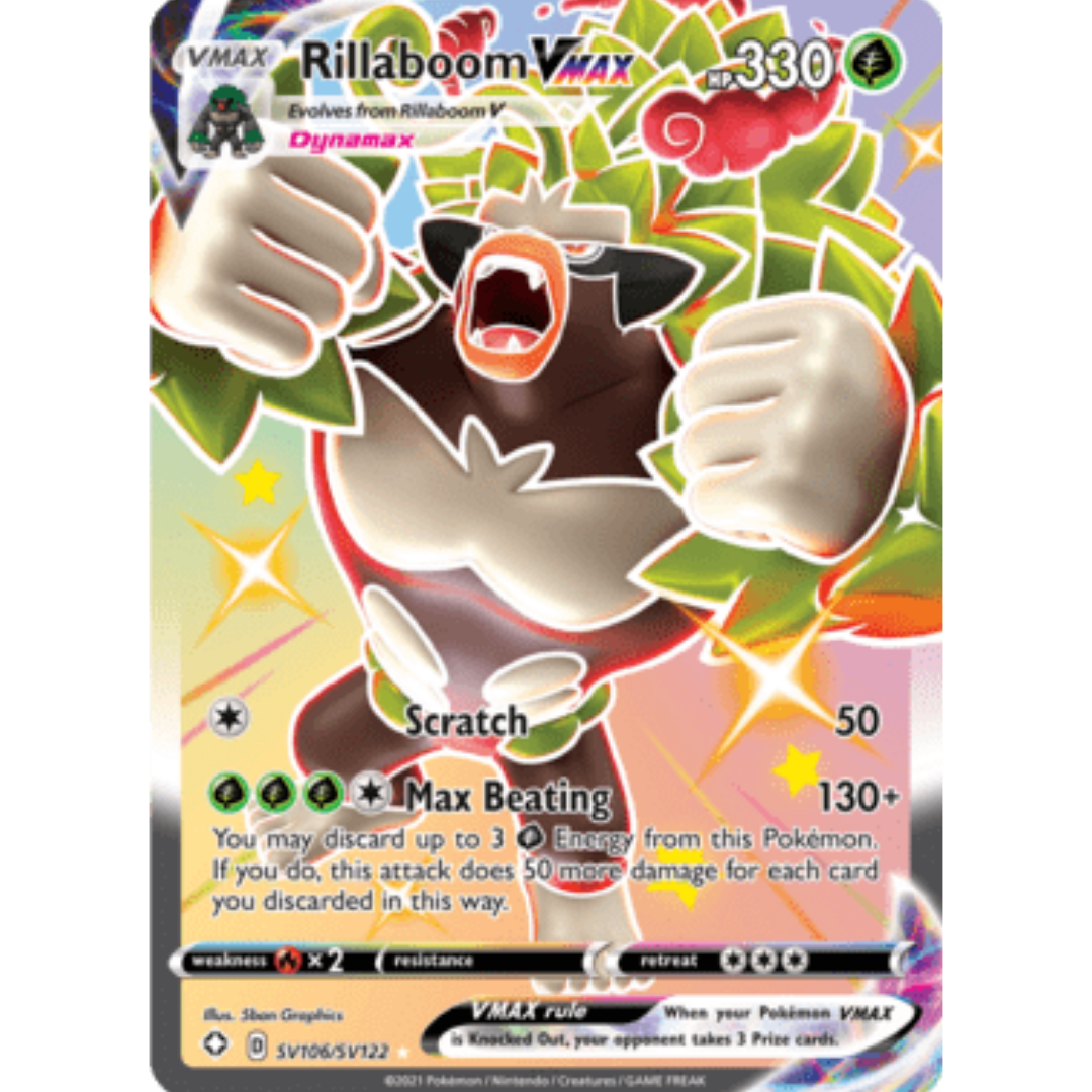 Rillaboom VMAX SV106 - Holofoil Shining Fates Shiny Vault - Shiny Holo Rare
