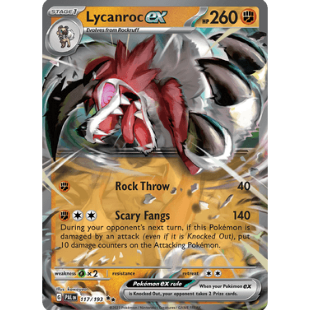 Lycanroc ex 117 - Holofoil SV02 Paldea Evolved - Double Rare