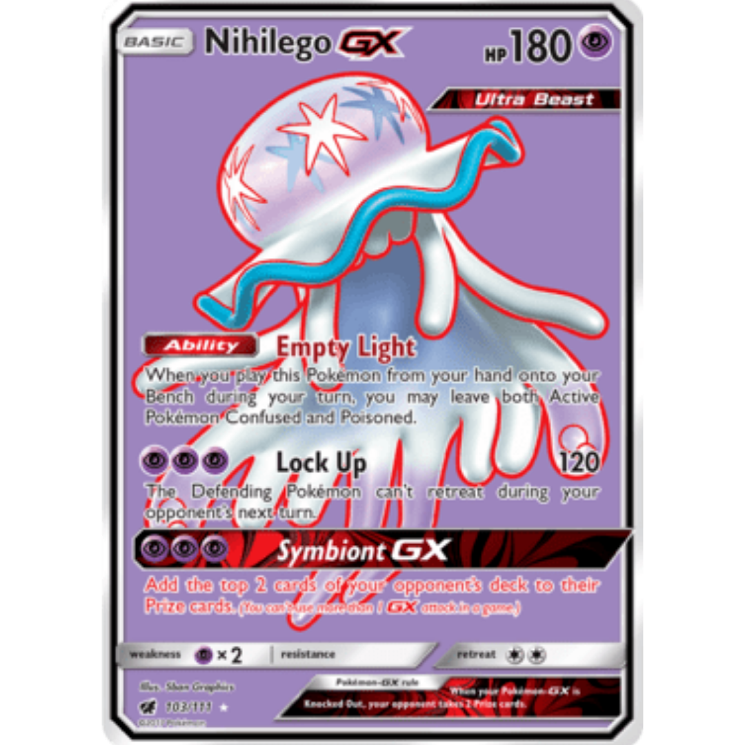 Nihilego GX (Full Art) 103/111 - Holofoil SM Crimson Invasion - Ultra Rare