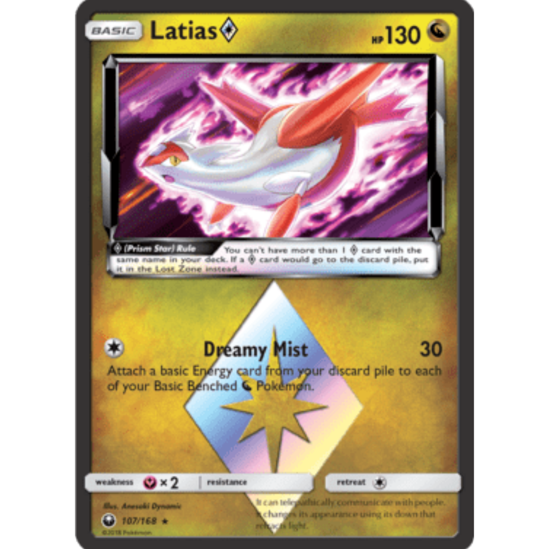 Latias Prism Star 107 - Holofoil SM Celestial Storm - Prism Rare