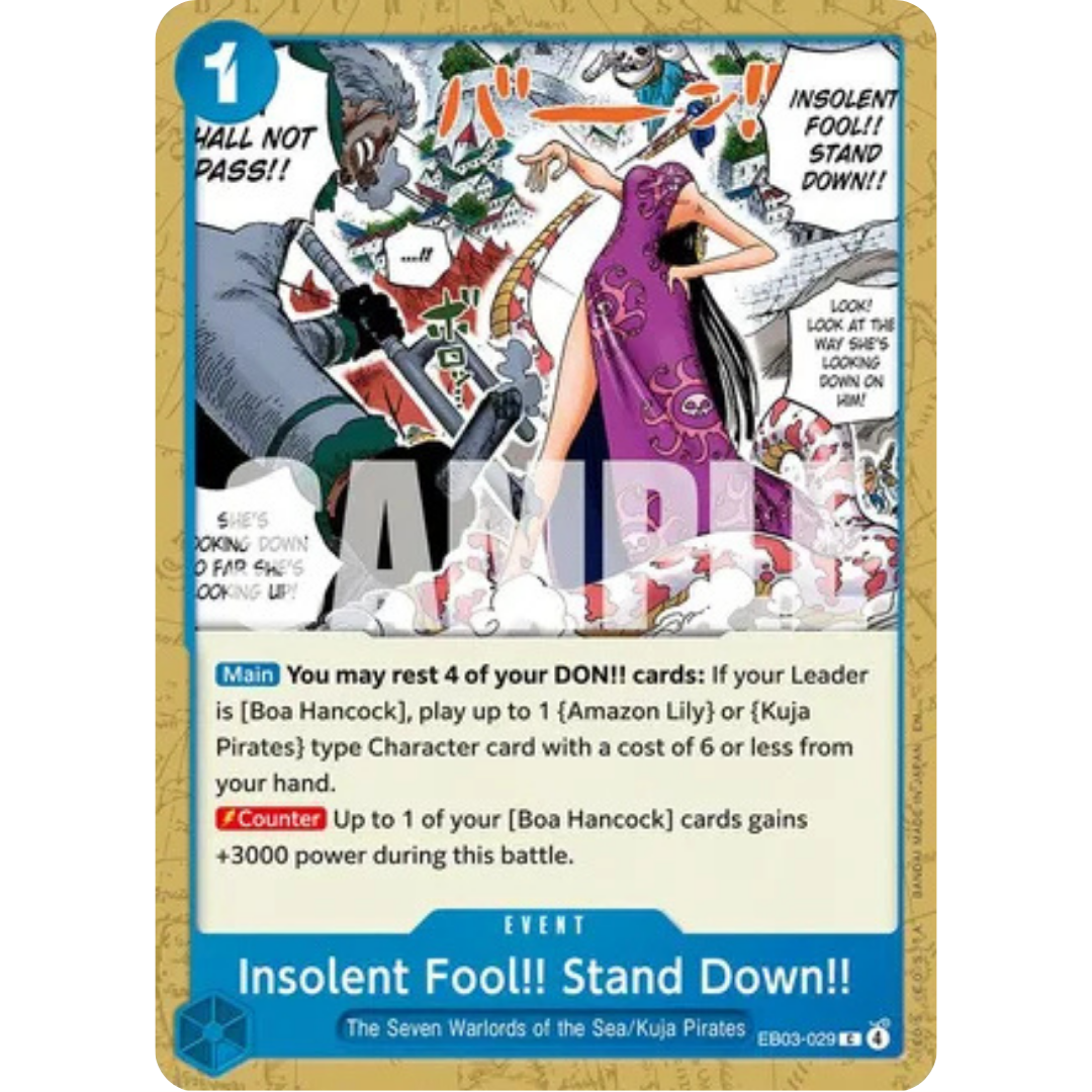Insolent Fool!! Stand Down!! (EB03-029) - Extra Booster: One Piece Heroines Edition