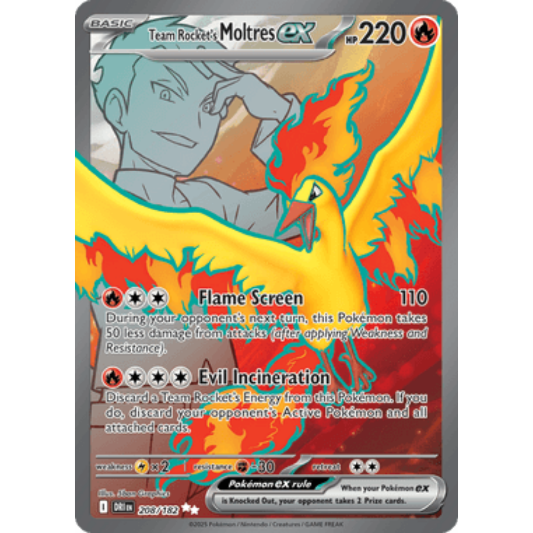 Team Rocket's Moltres ex 208/182 - Holofoil SV10 Destined Rivals - Ultra Rare