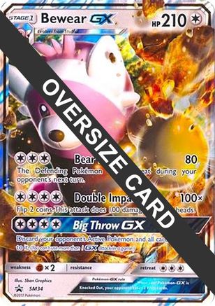 Bewear GX - SM34 (Black Star Promos) - Holofoil Jumbo Cards - Promo
