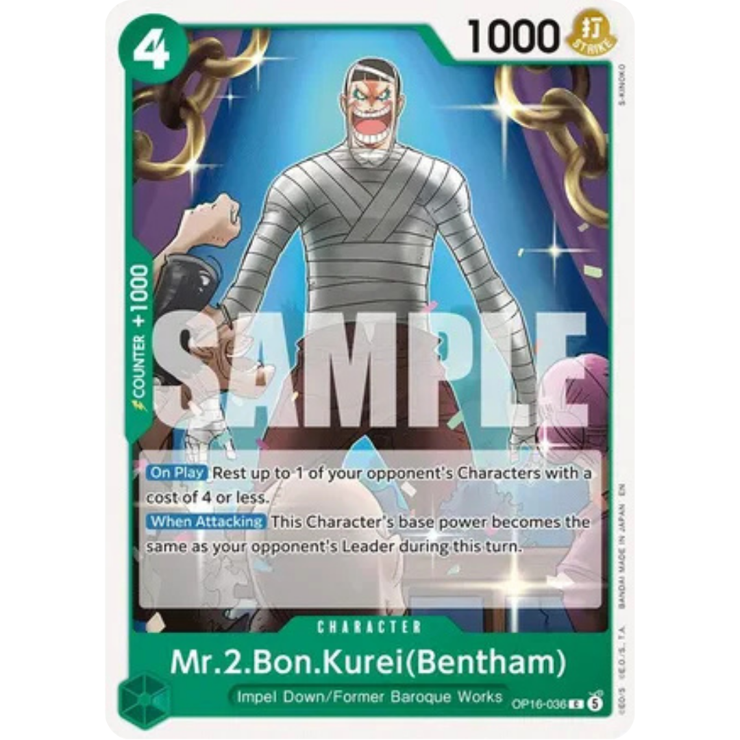 Mr.2.Bon.Kurei(Bentham) (036) (OP16-036) - The Time of Battle