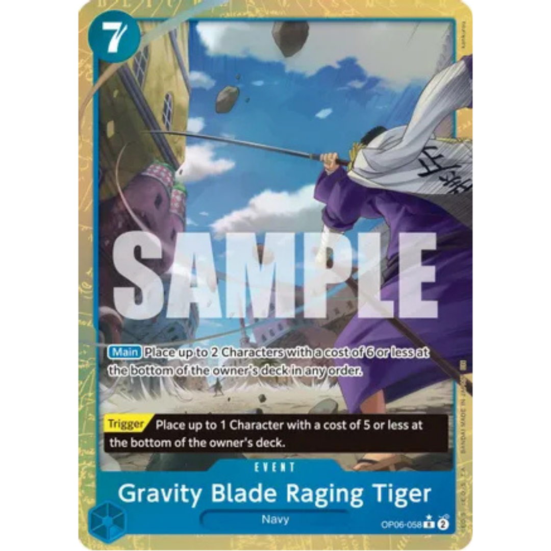 Gravity Blade Raging Tiger (Alternate Art) (OP06-058) - Premium Booster -The Best- Vol. 2 Foil
