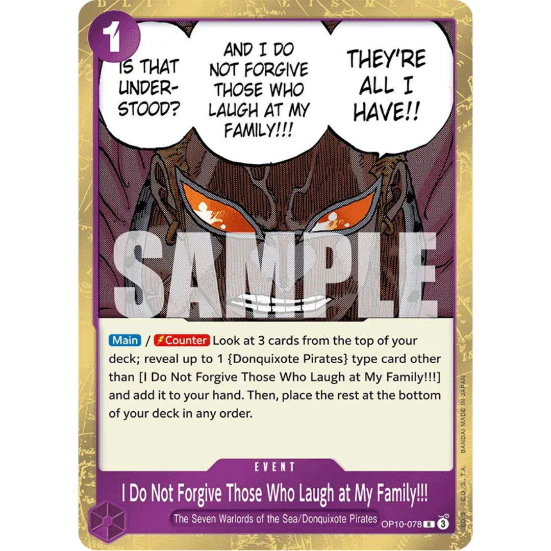 I Do Not Forgive Those Who Laugh at My Family!!! (OP10-078) - Royal Blood Foil