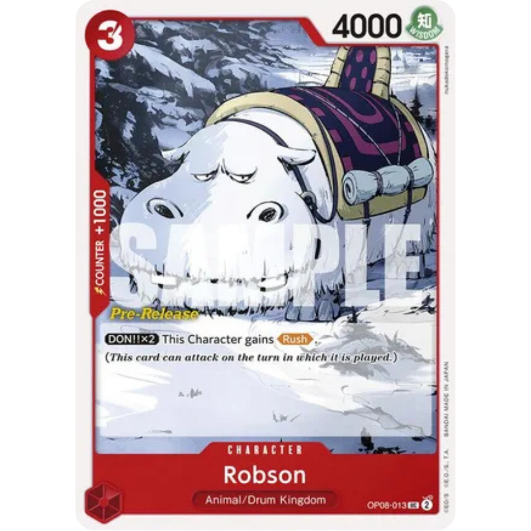 Robson (OP08-013) - Two Legends Pre-Release Cards