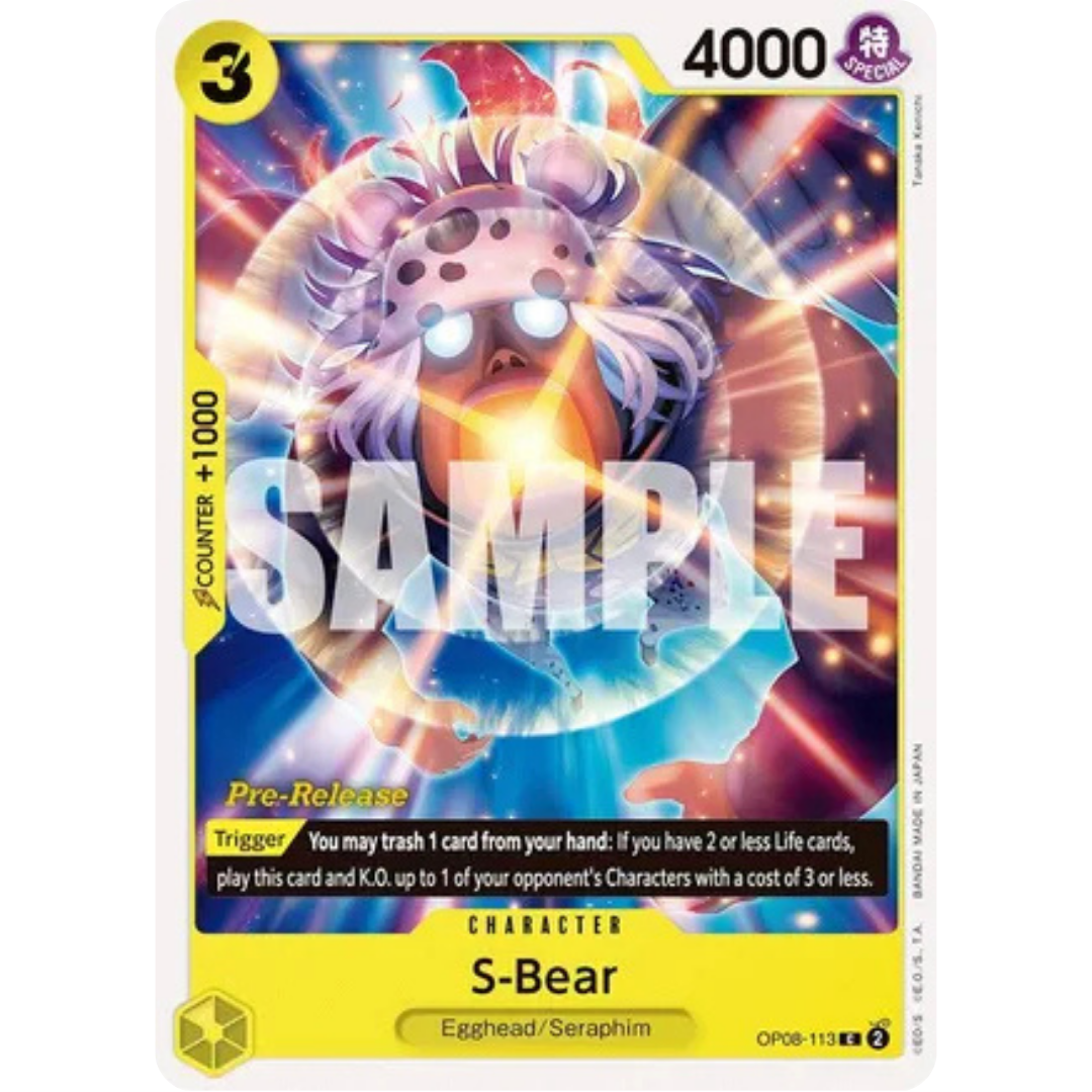 S-Bear (OP08-113) - Two Legends Pre-Release Cards