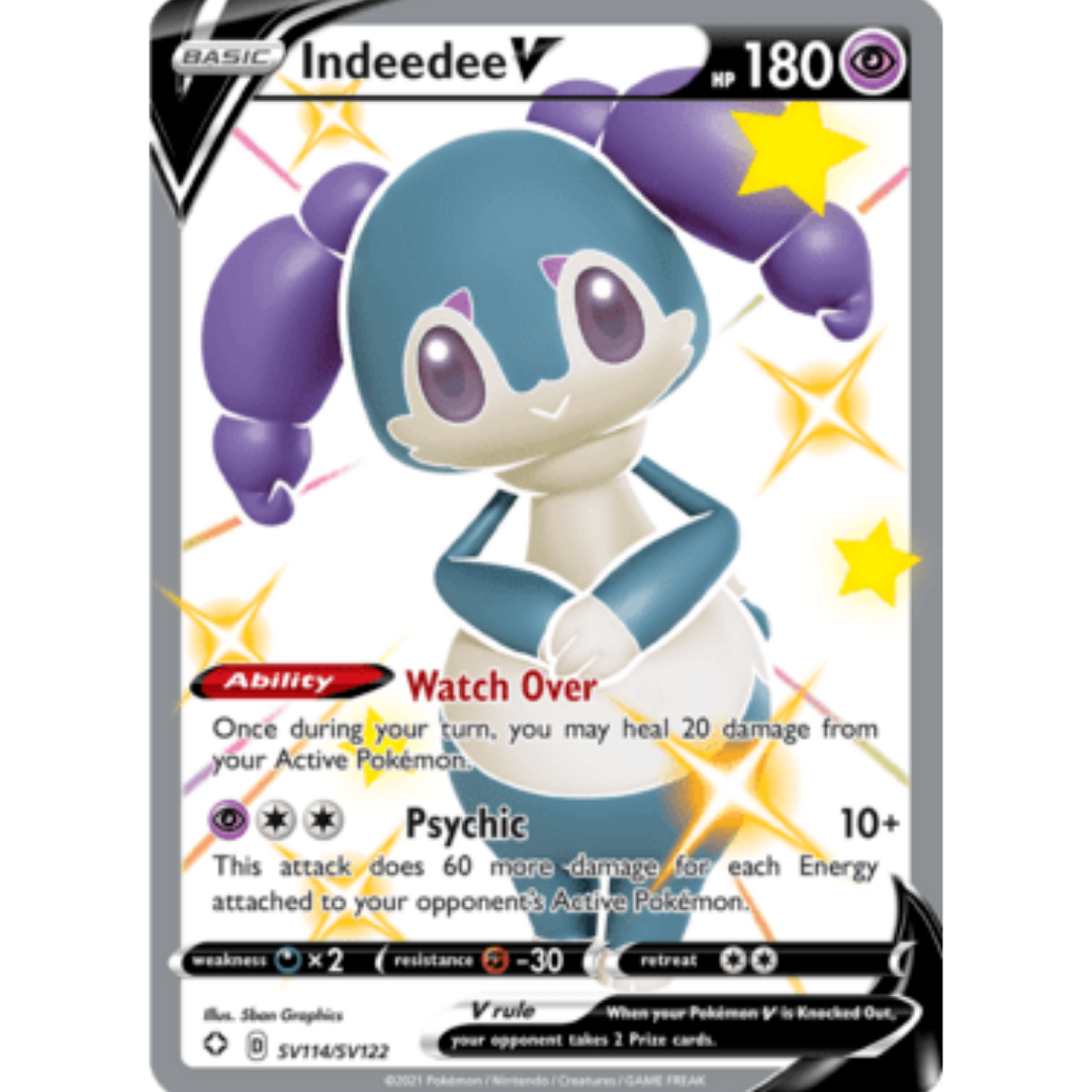Indeedee V SV114 - Holofoil Shining Fates Shiny Vault - Shiny Holo Rare