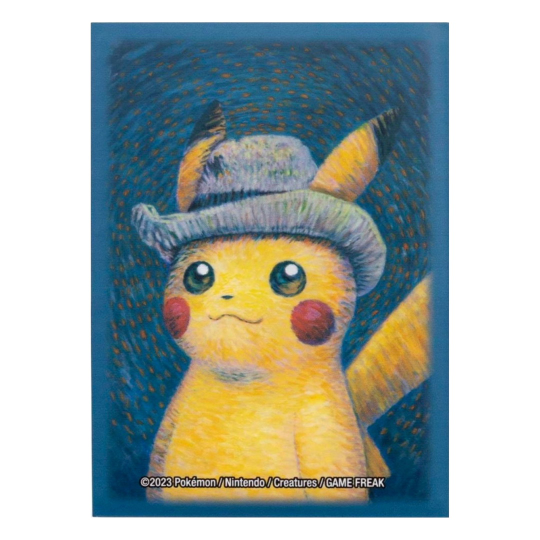 Card Sleeves - Pikachu Inspired by Self-Portrait with Grey Felt Hat Card Sleeves (65-Pack) (Pokemon Center × Van Gogh Museum)