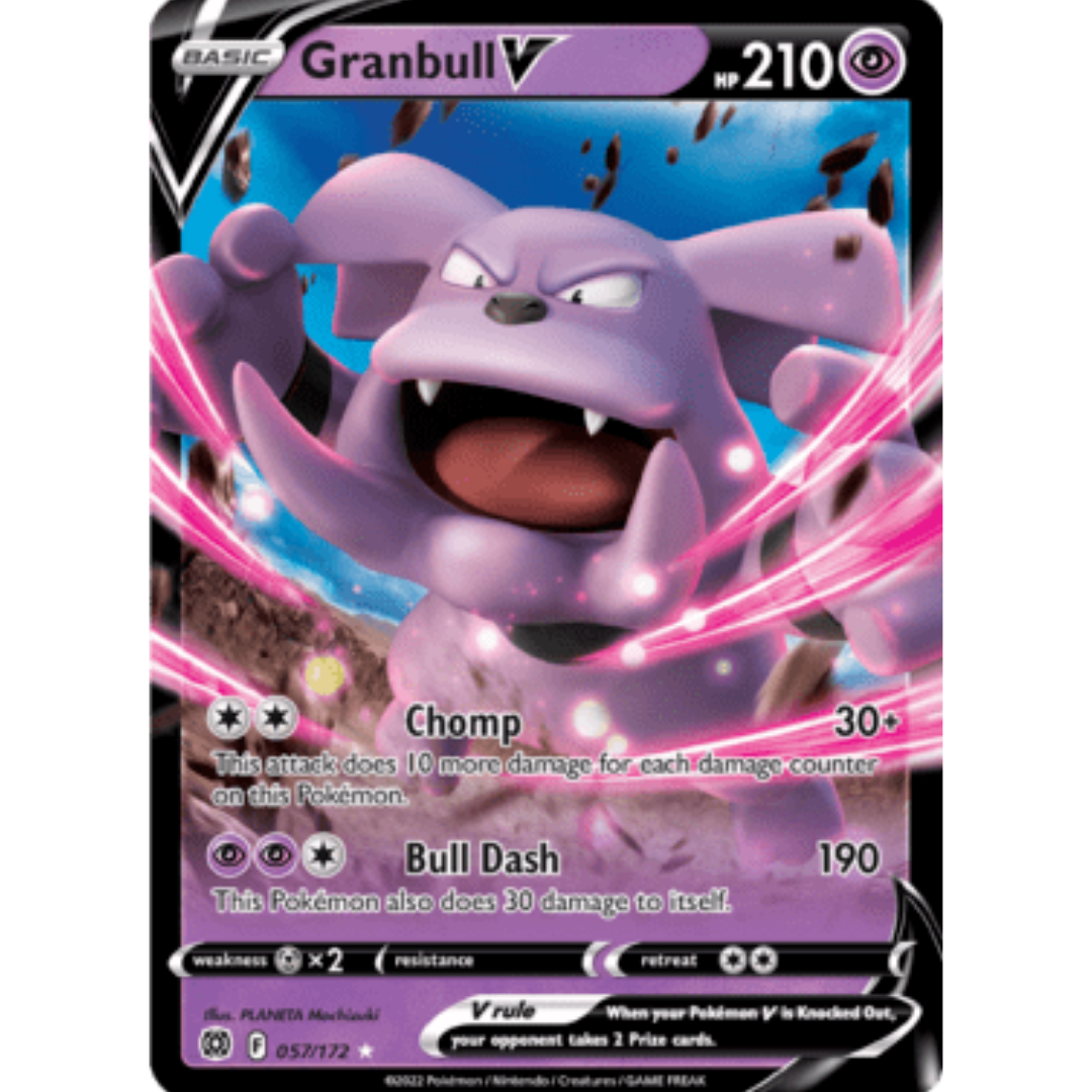 Granbull V 057 - Holofoil SWSH09 Brilliant Stars - Ultra Rare
