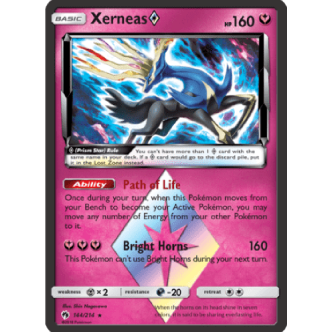 Xerneas Prism Star 144/214 - Holofoil SM Lost Thunder - Prism Rare