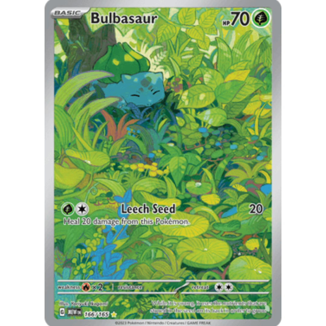 Bulbasaur 166/165 - Holofoil SV Scarlet & Violet 151 - Illustration Rare
