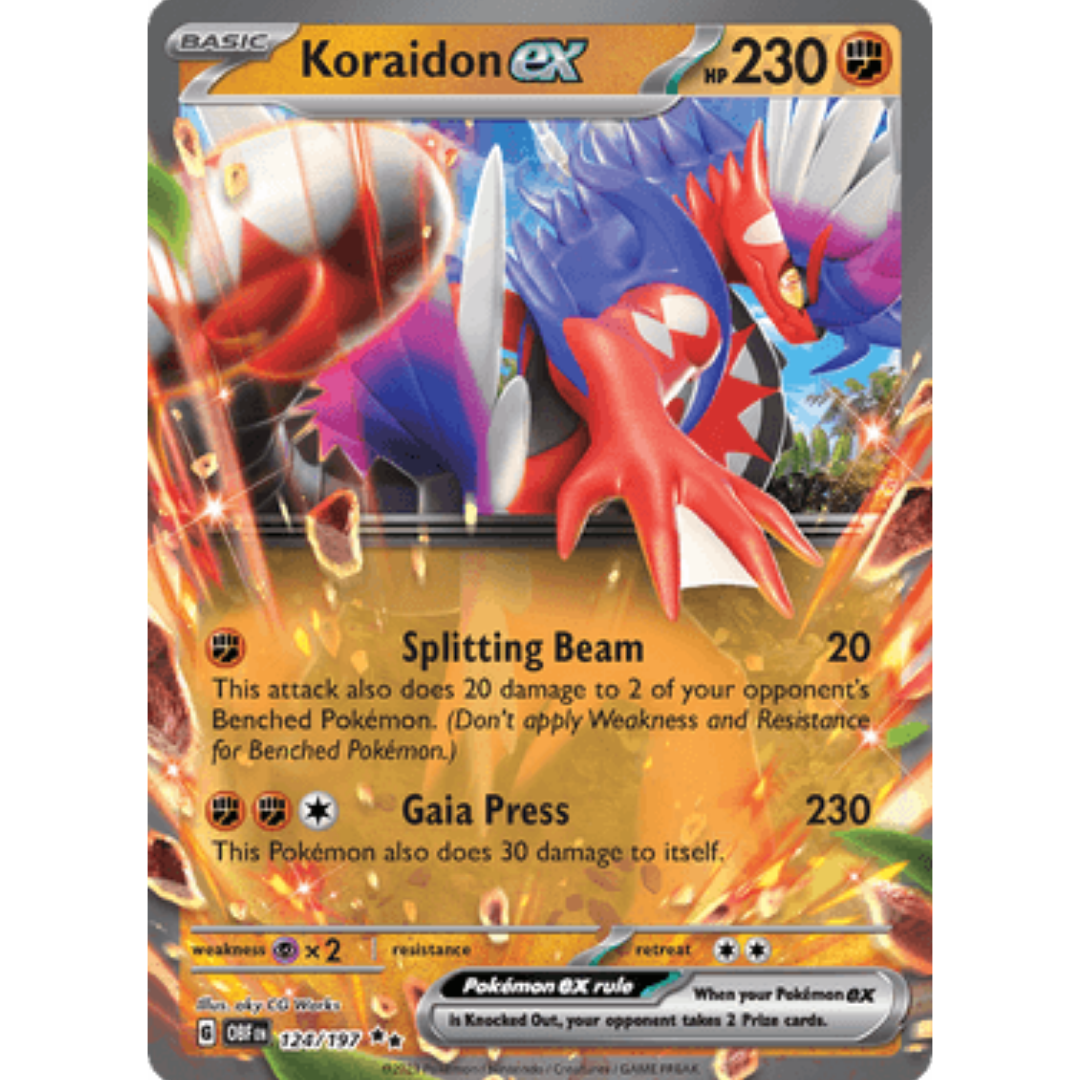 Koraidon ex 124 - Holofoil SV03 Obsidian Flames - Double Rare