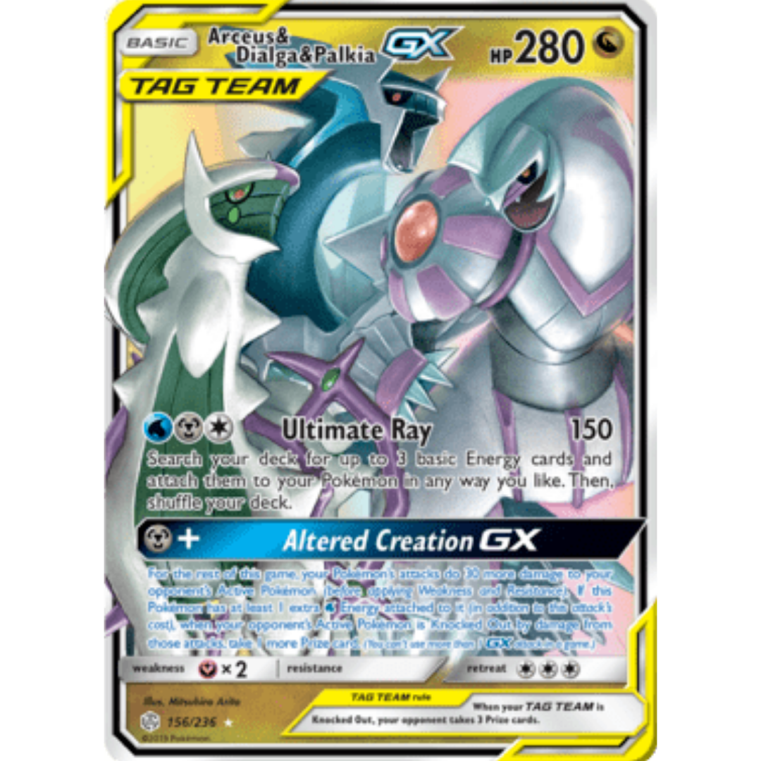Arceus & Dialga & Palkia GX 156/236 - Holofoil SM Cosmic Eclipse - Ultra Rare