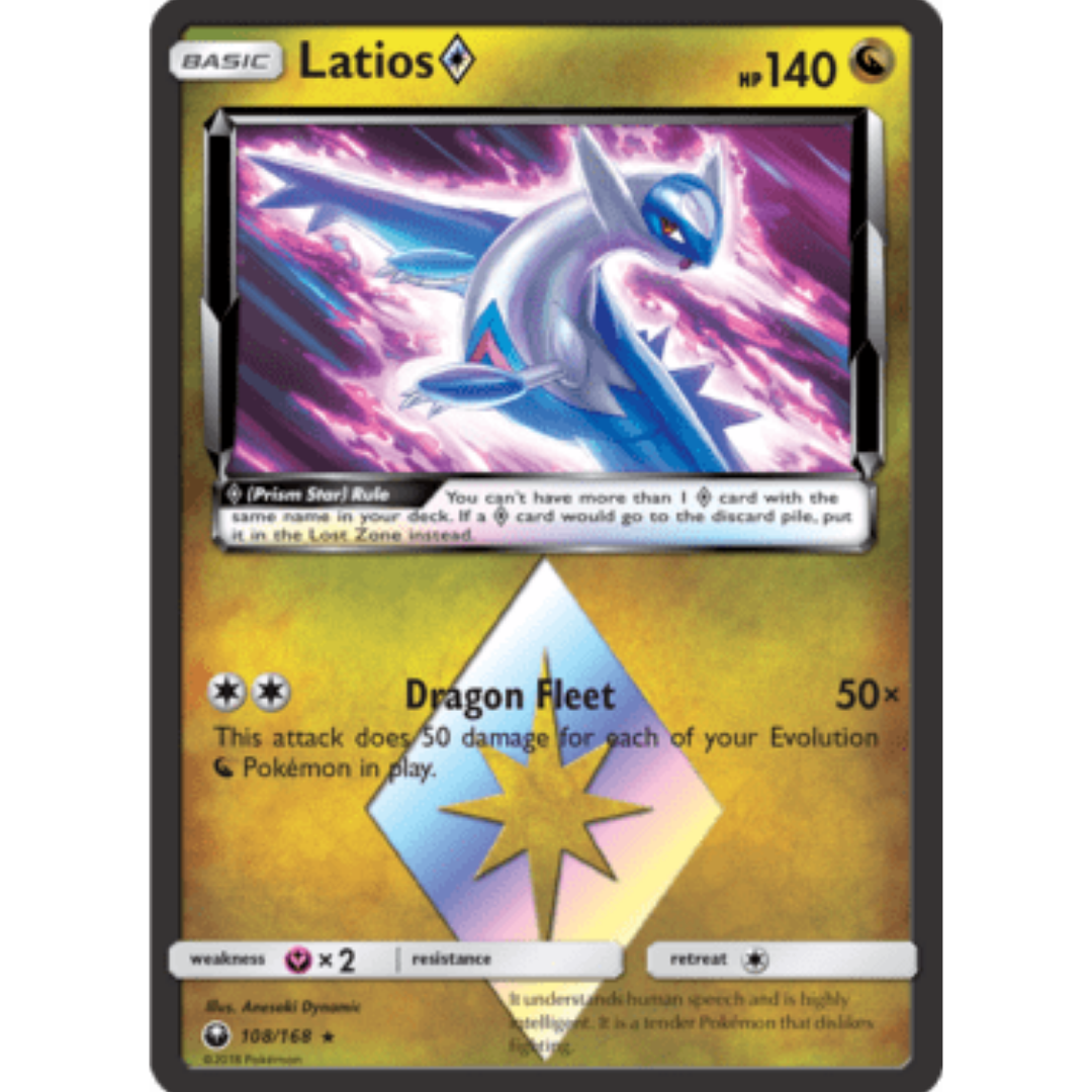 Latios Prism Star 108 - Holofoil SM Celestial Storm - Prism Rare