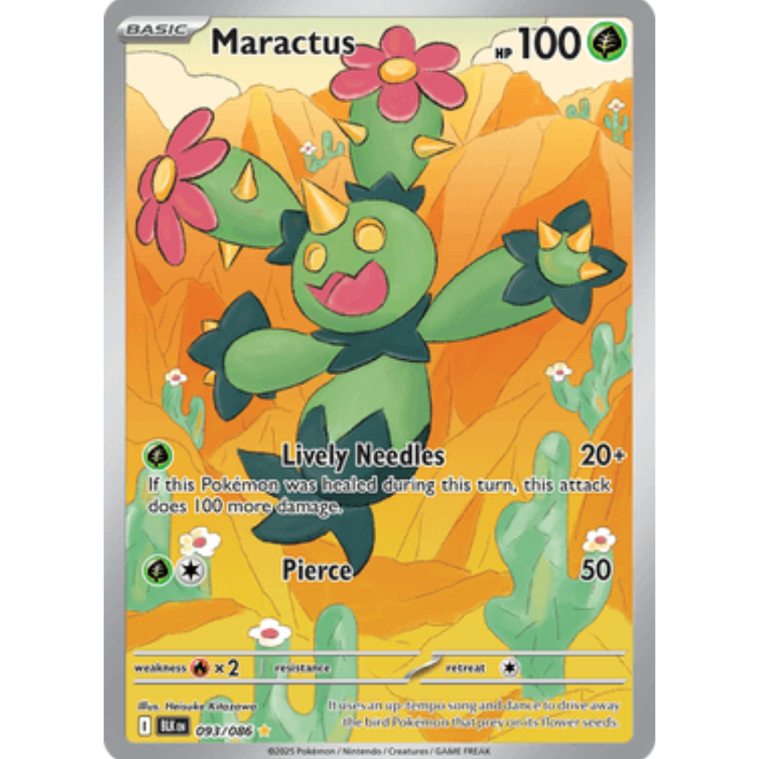 Maractus 093/086 - Holofoil SV Black Bolt - Illustration Rare