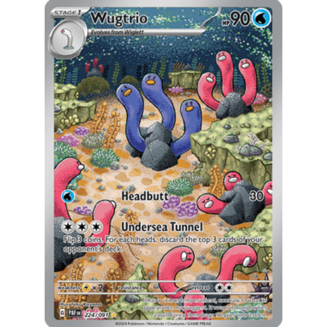 Wugtrio 224/091 - Holofoil SV Paldean Fates - Illustration Rare
