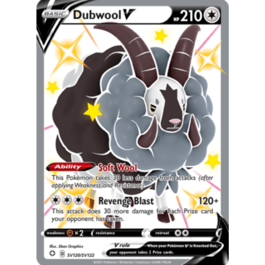 Dubwool V SV120 - Holofoil Shining Fates Shiny Vault - Shiny Holo Rare