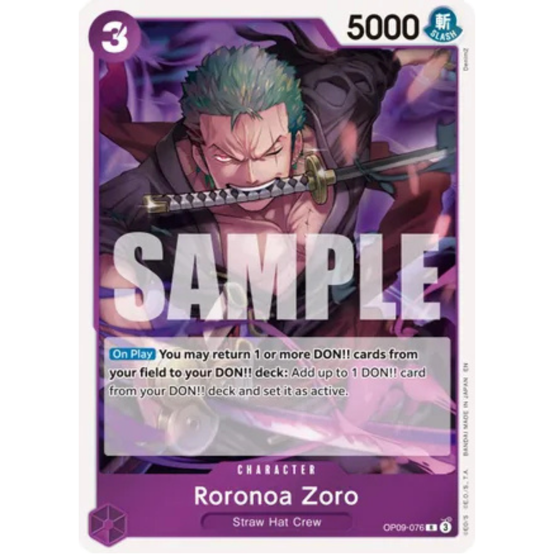 Roronoa Zoro - OP09-076 (OP09-076) - Premium Booster -The Best- Vol. 2 Foil