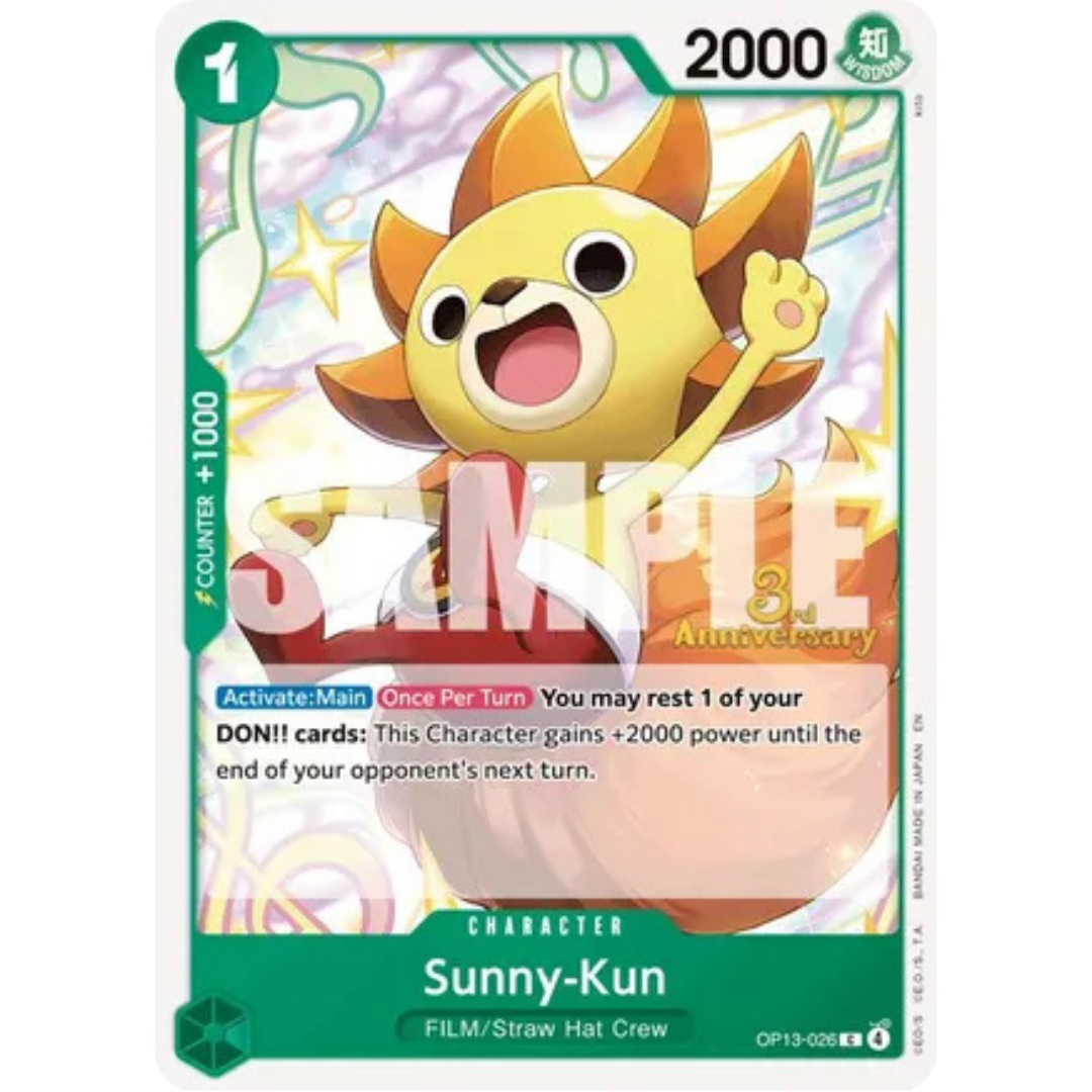 Sunny-Kun (OP13-026) - Carrying On His Will: 3rd Anniversary Tournament Cards