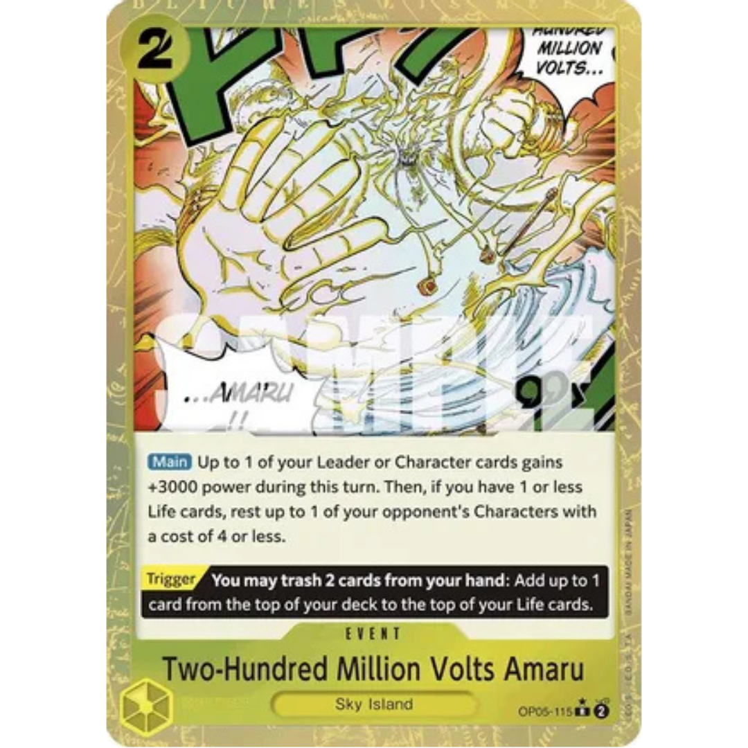 Two-Hundred Million Volts Amaru (Jolly Roger Foil) (OP05-115) - Premium Booster -The Best- Foil