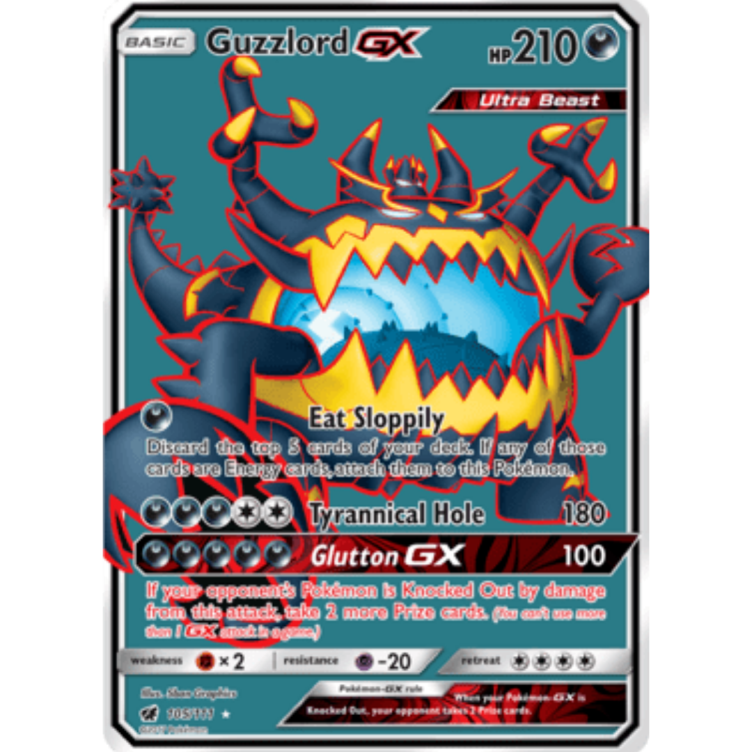 Guzzlord GX (Full Art) 105/111 - Holofoil SM Crimson Invasion - Ultra Rare
