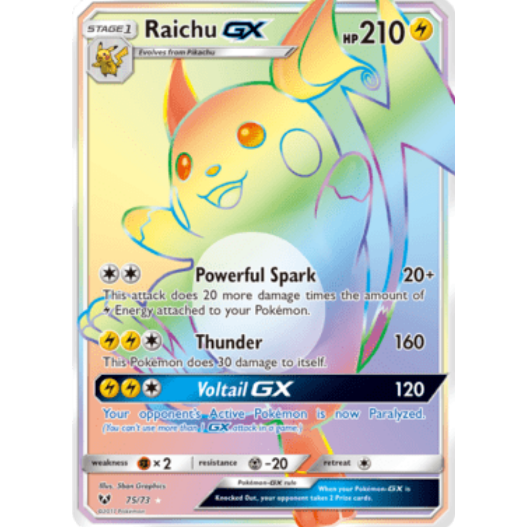 Raichu GX (Secret)/73 - Holofoil Shining Legends - Secret Rare