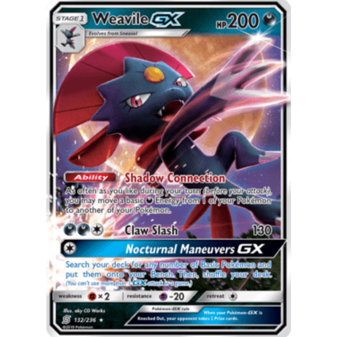 Weavile GX 132/236 - Holofoil SM Unified Minds - Ultra Rare