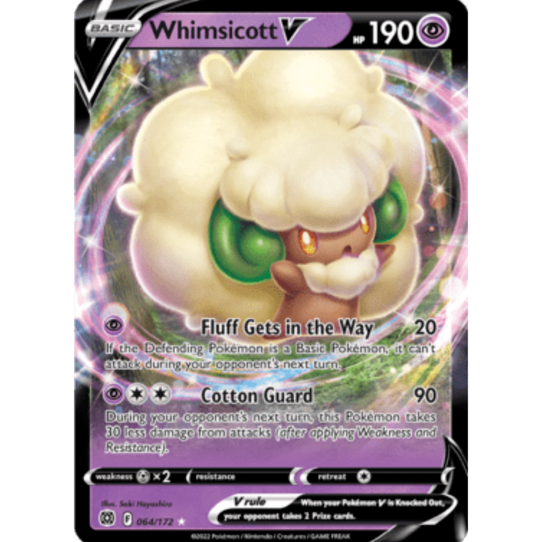 Whimsicott V 064 - Holofoil SWSH09 Brilliant Stars - Ultra Rare