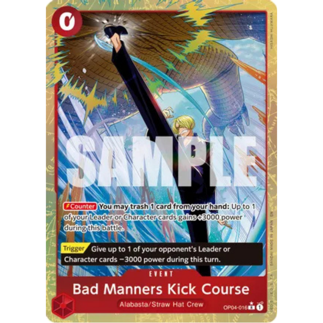 Bad Manners Kick Course (Alternate Art) (OP04-016) - Premium Booster -The Best- Vol. 2 Foil
