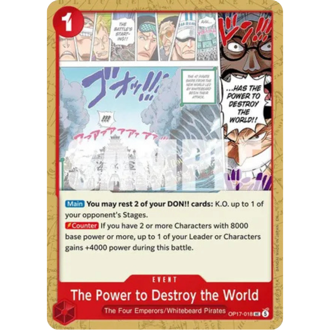 The Power to Destroy the World (OP17-018) - The World's Strongest Warriors