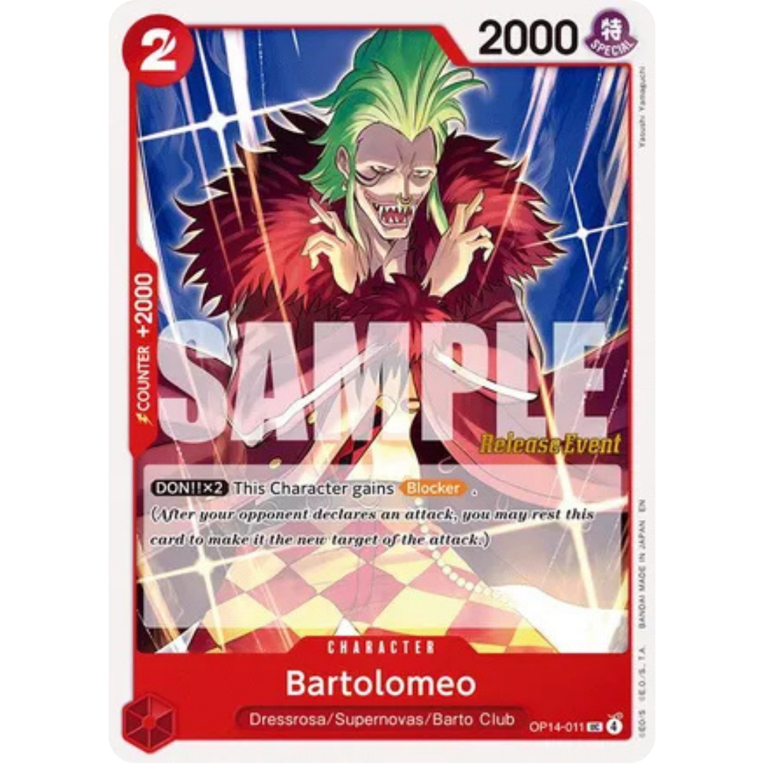 Bartolomeo (OP14-011) - The Azure Sea's Seven Release Event Cards
