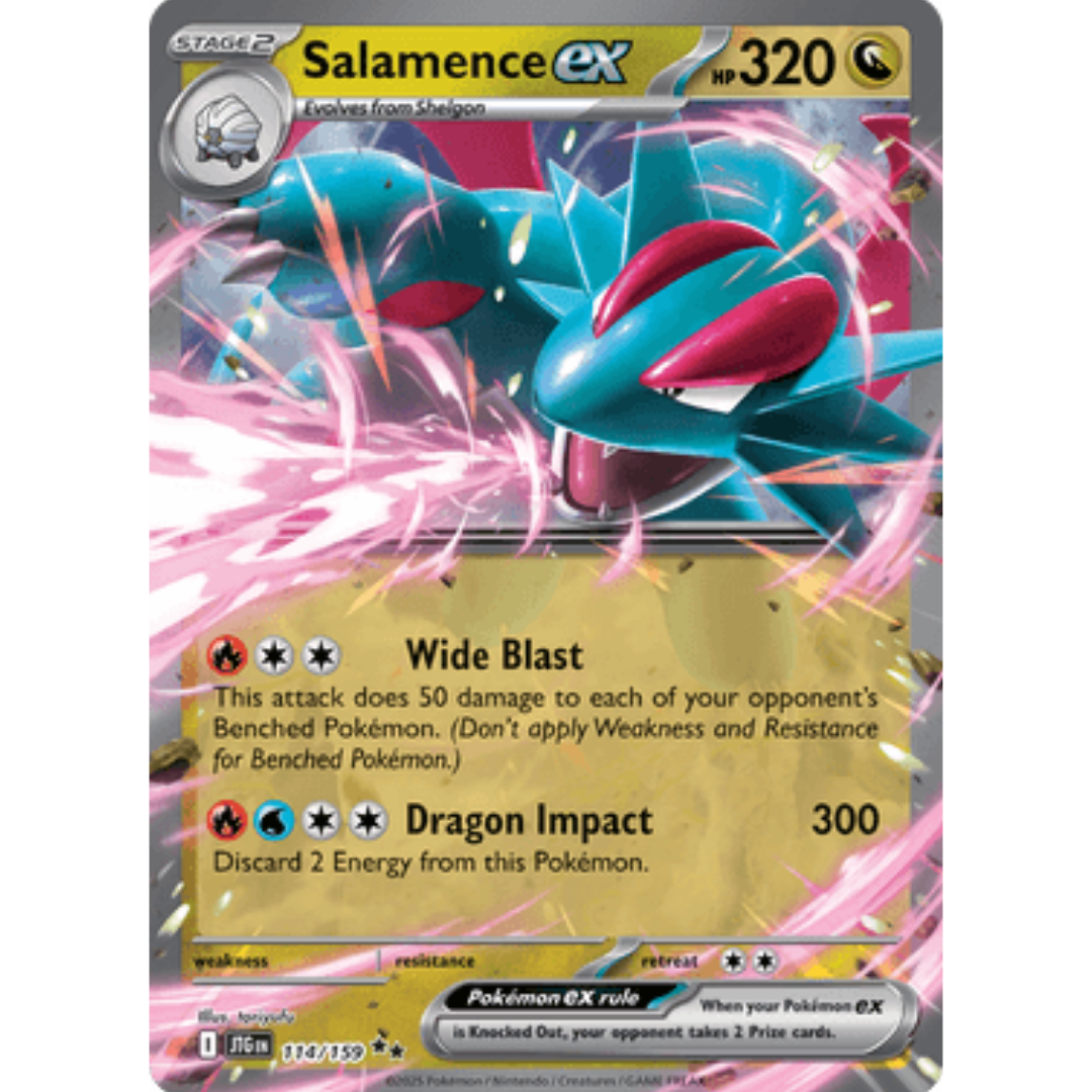 Salamence ex 114/159 - Holofoil SV09 Journey Together - Double Rare