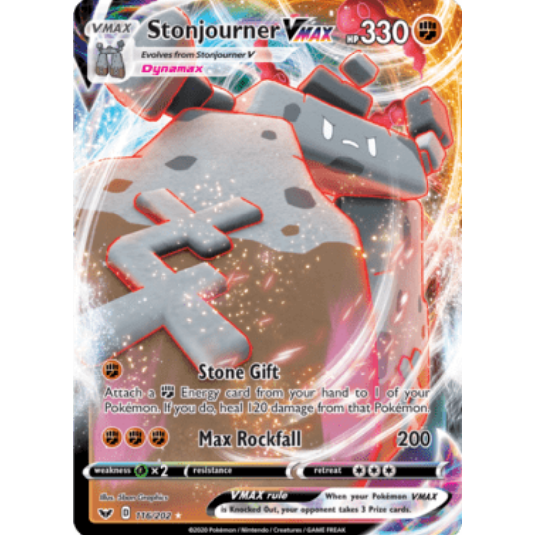 Stonjourner VMAX 116 - Holofoil SWSH01 Sword & Shield Base Set - Ultra Rare