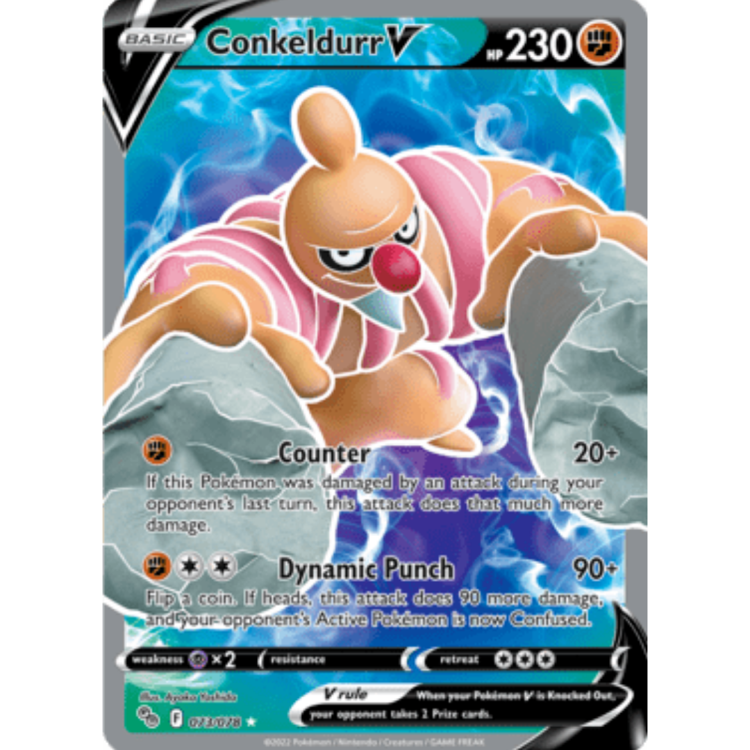 Conkeldurr V (Full Art) 073/078 - Holofoil Pokemon GO - Ultra Rare