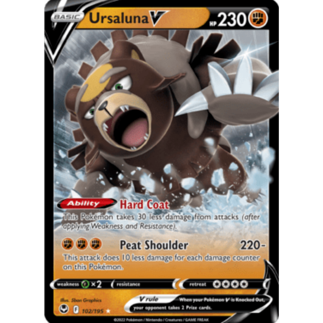 Ursaluna V 102 - Holofoil SWSH12 Silver Tempest - Ultra Rare