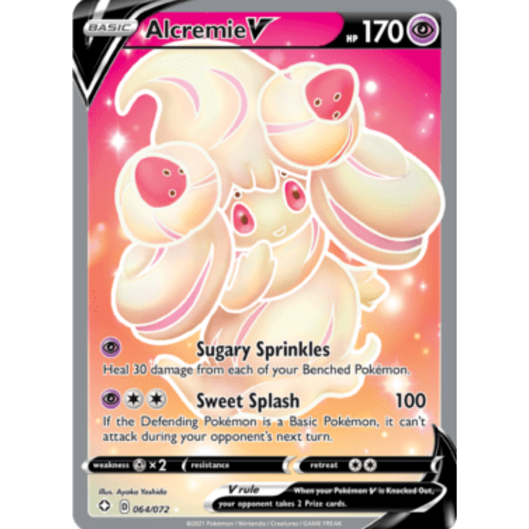 Alcremie V (Full Art) 064 - Holofoil Shining Fates - Ultra Rare