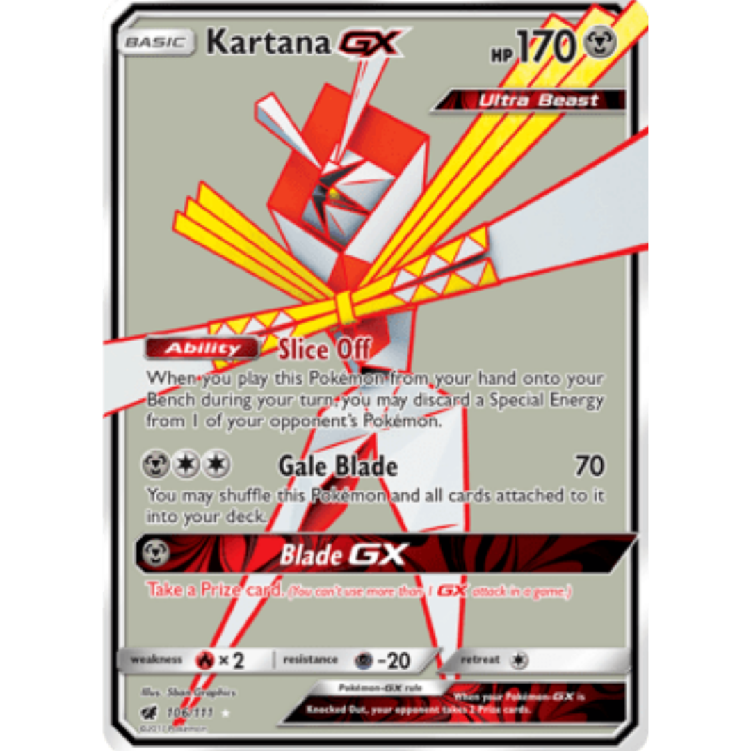 Kartana GX (Full Art) 106/111 - Holofoil SM Crimson Invasion - Ultra Rare