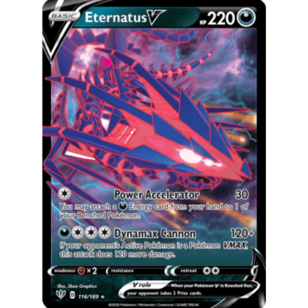 Eternatus V 116 - Holofoil SWSH03 Darkness Ablaze - Ultra Rare