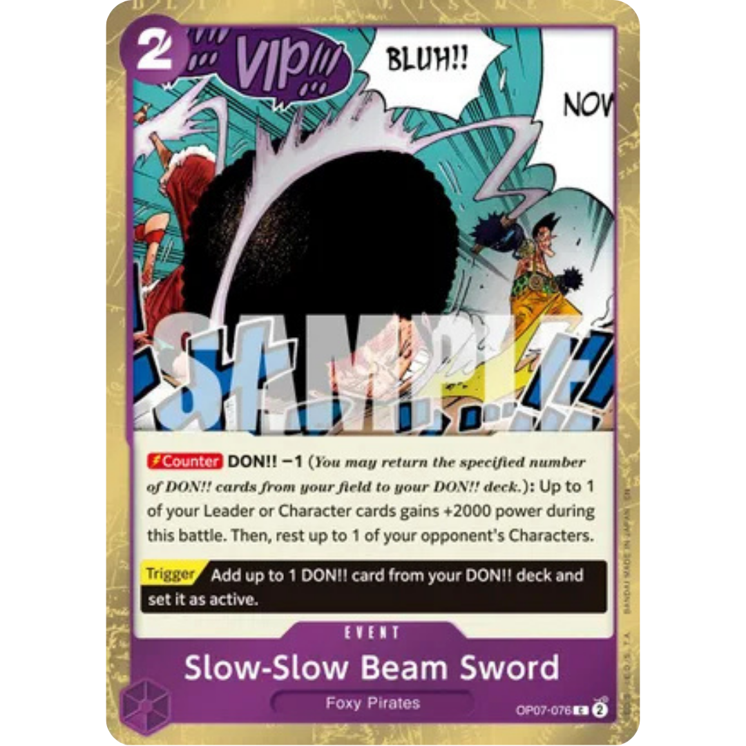 Slow-Slow Beam Sword (Pirate Foil) (OP07-076) - Premium Booster -The Best- Vol. 2 Foil