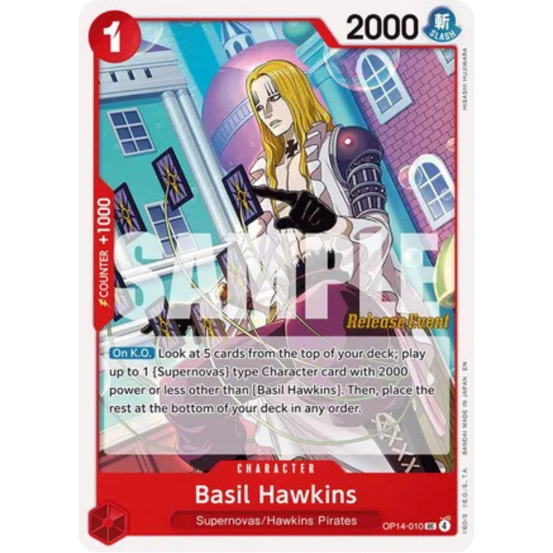 Basil Hawkins (OP14-010) - The Azure Sea's Seven Release Event Cards