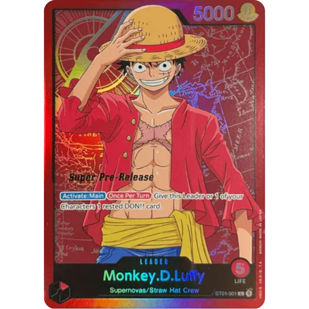 Monkey.D.Luffy (001) (ST01-001) - Super Pre-Release Starter Deck 1: Straw Hat Crew Foil