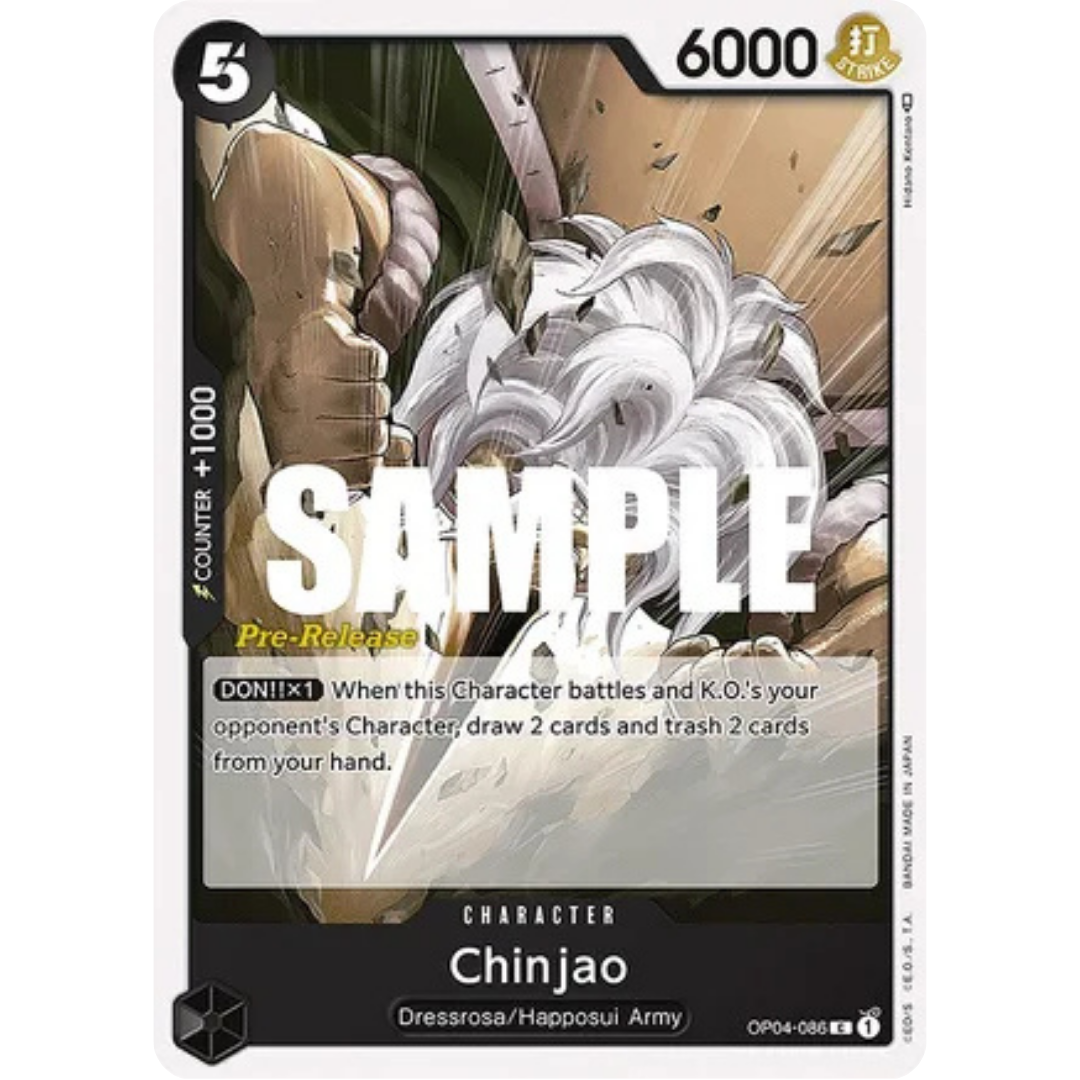 Chinjao (OP04-086) - Kingdoms of Intrigue Pre-Release Cards