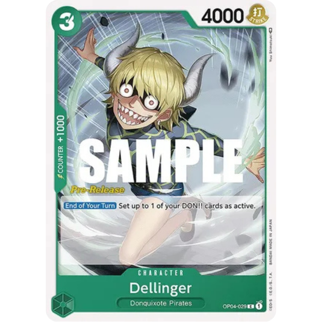 Dellinger (OP04-029) - Kingdoms of Intrigue Pre-Release Cards