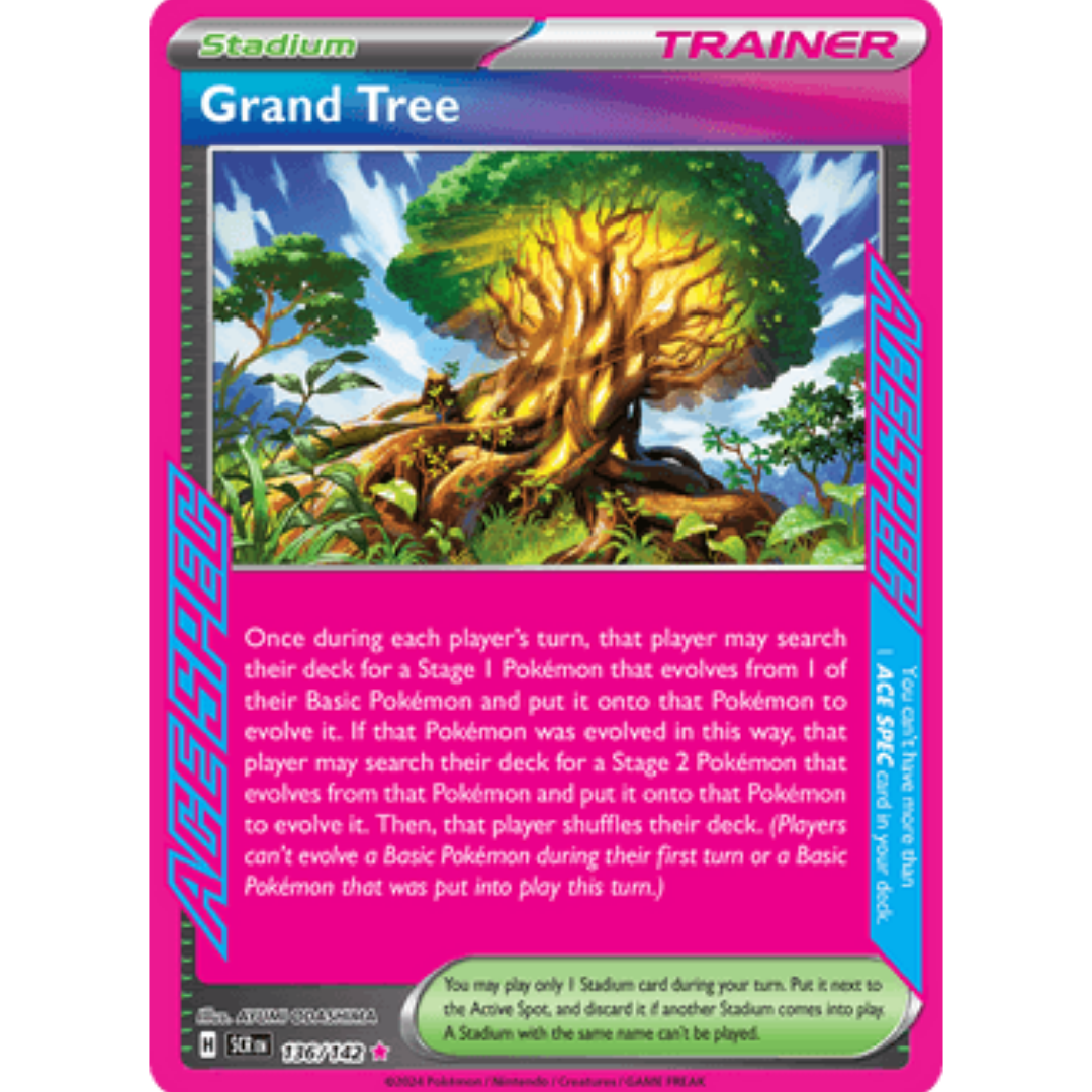 Grand Tree 136/142 - Holofoil SV07 Stellar Crown - ACE SPEC Rare