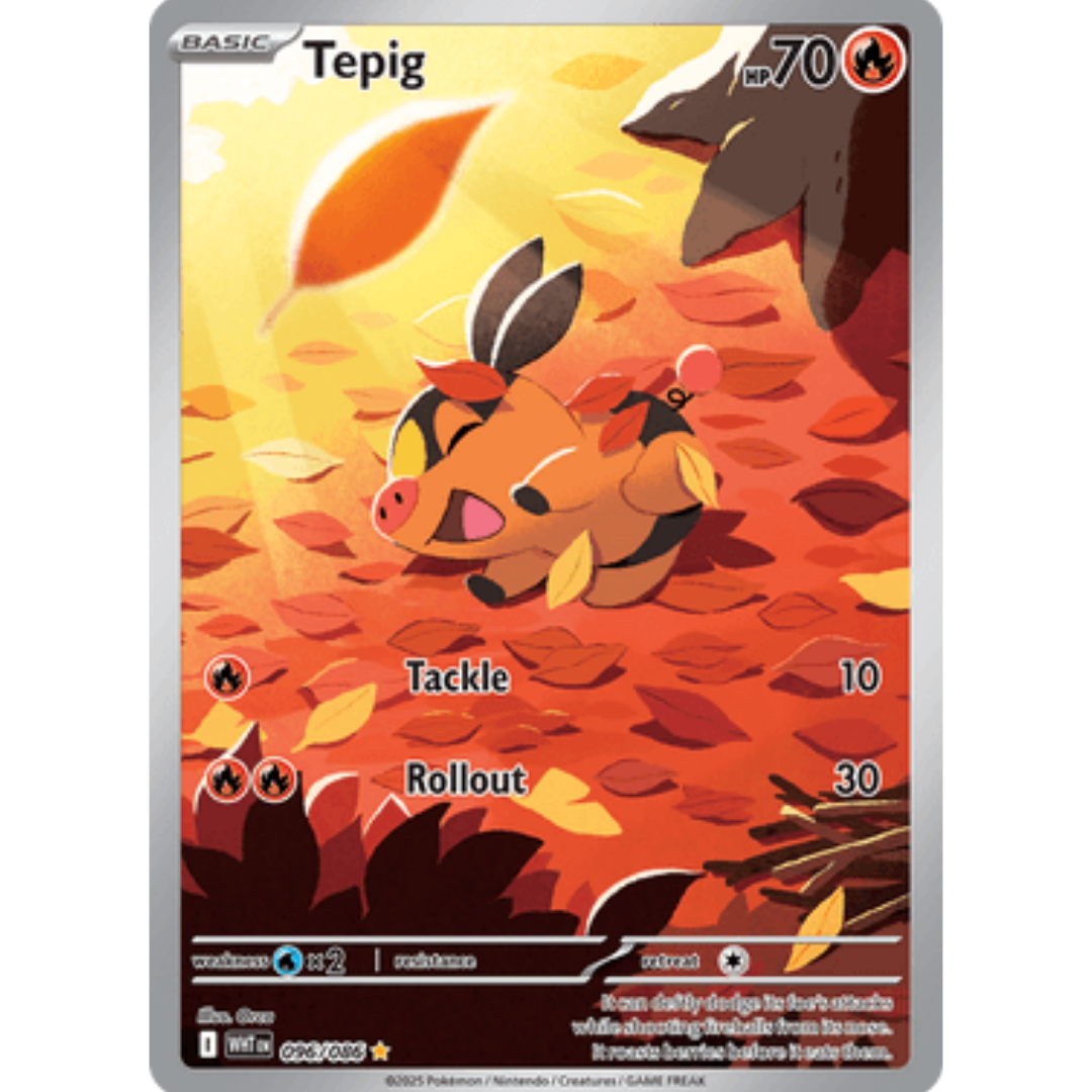 Tepig 096/086 - Holofoil SV White Flare - Illustration Rare