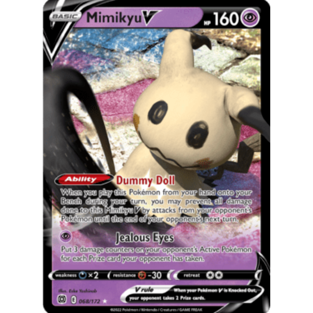 Mimikyu V 068 - Holofoil SWSH09 Brilliant Stars - Ultra Rare