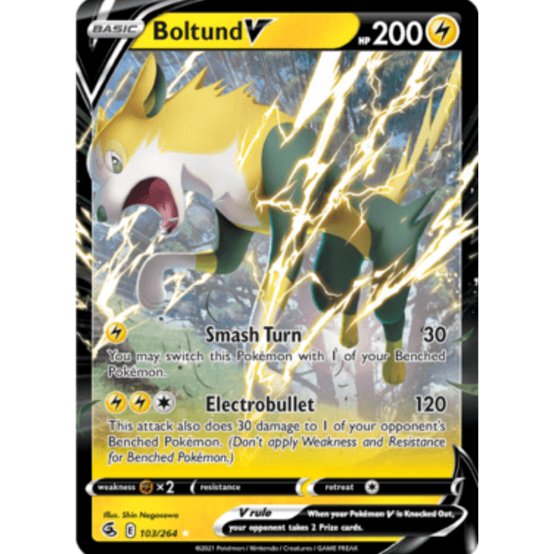 Boltund V 103 - Holofoil SWSH08 Fusion Strike - Ultra Rare