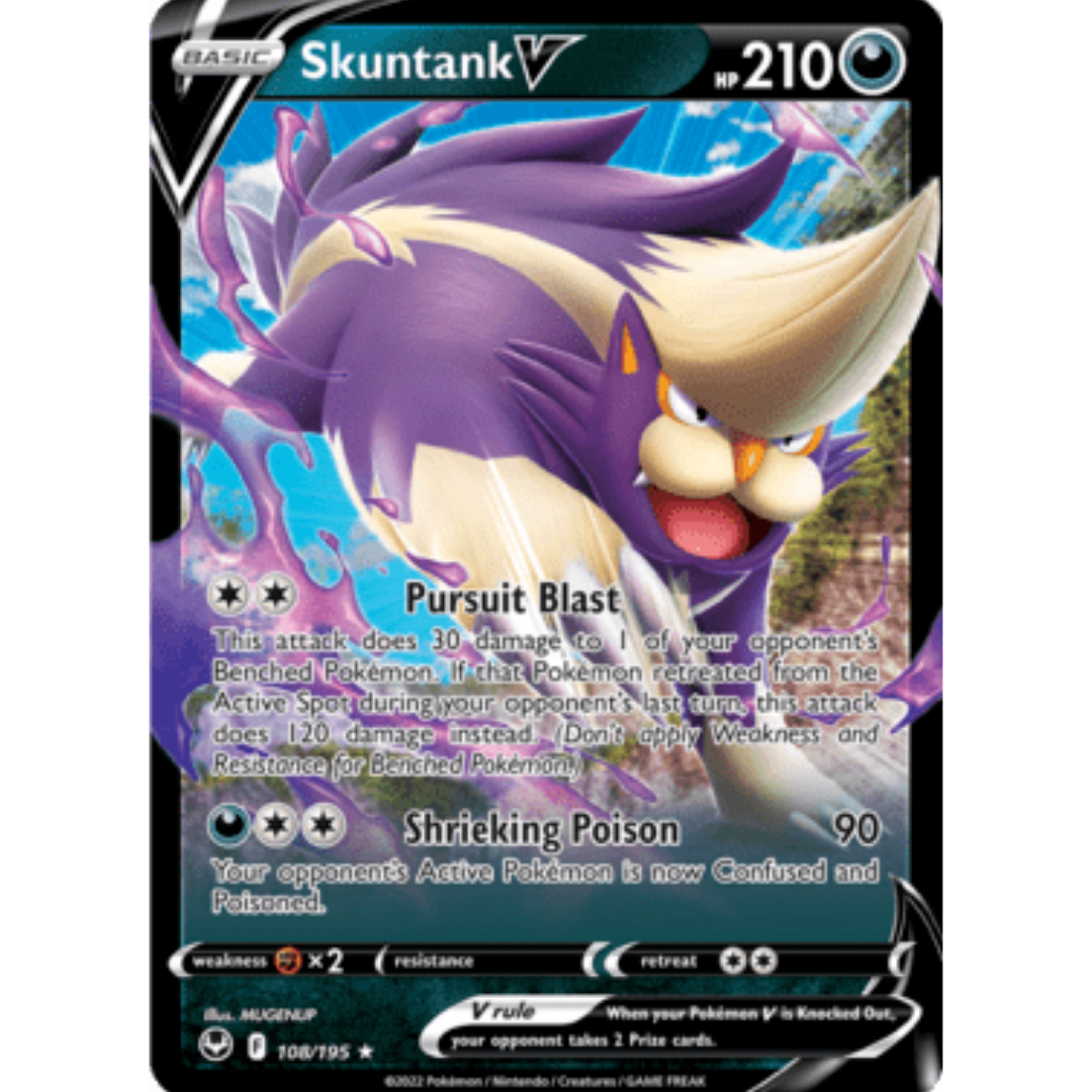 Skuntank V 108 - Holofoil SWSH12 Silver Tempest - Ultra Rare